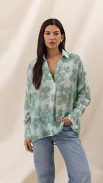LIBBY PRINTED SHIRT - JADE FLORAL PRINT