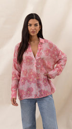 LIBBY PRINTED SHIRT - ROSE FLORAL PRINT