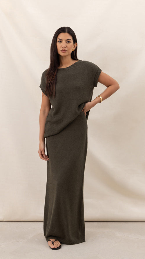 MAIA SKIRT - KHAKI