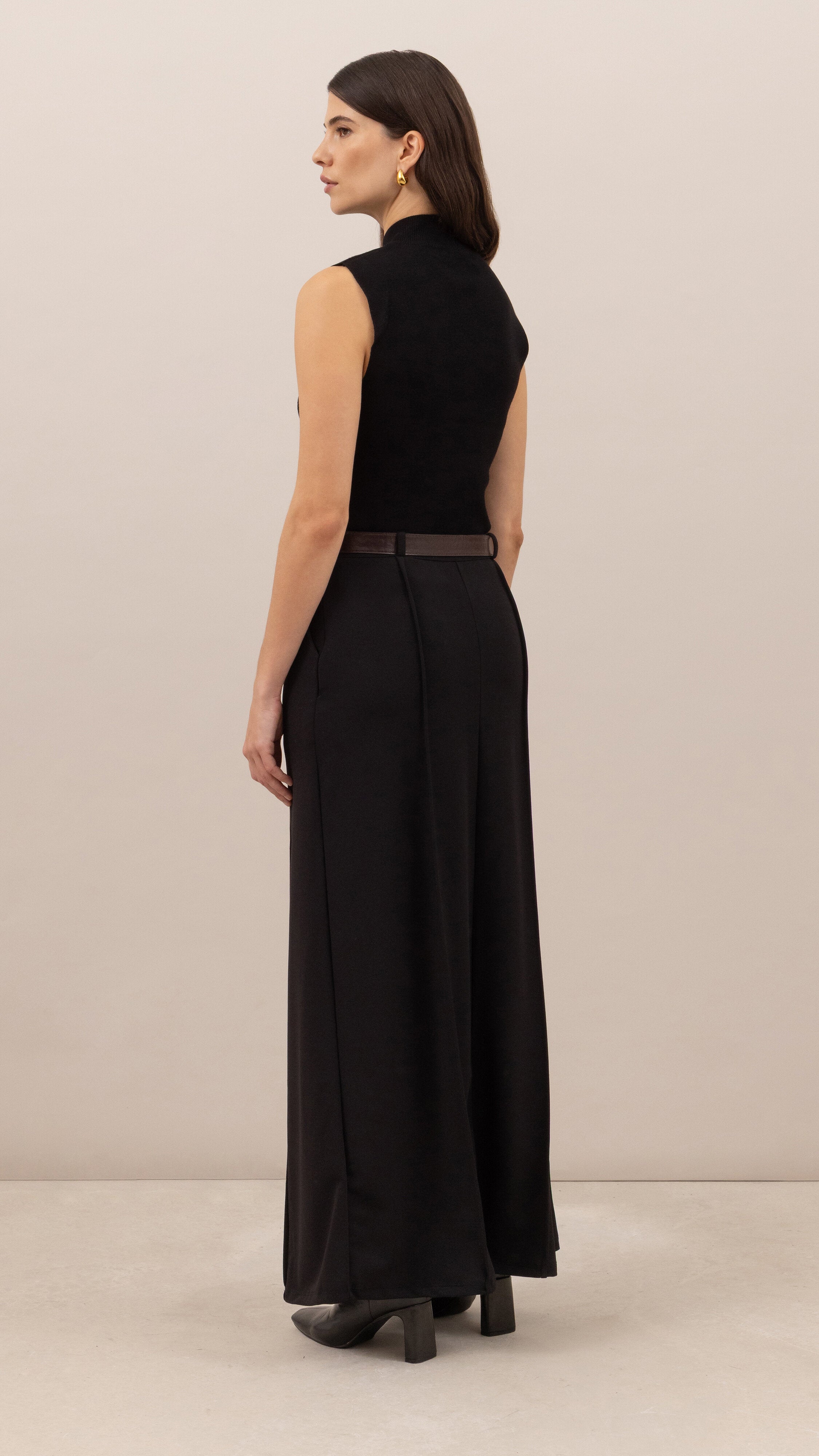 Maren skirt with belt - Black