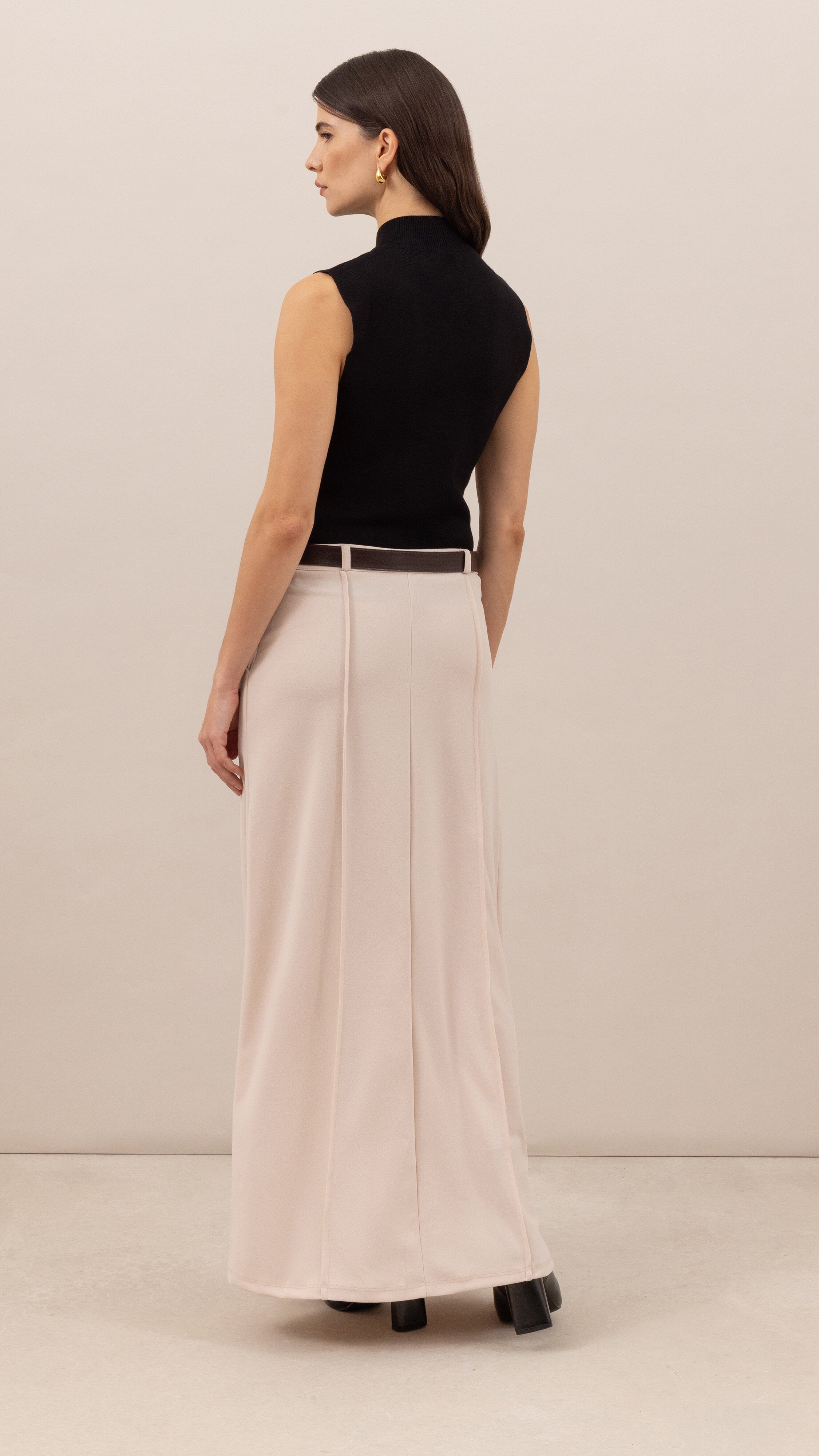 Maren skirt with belt - Stone