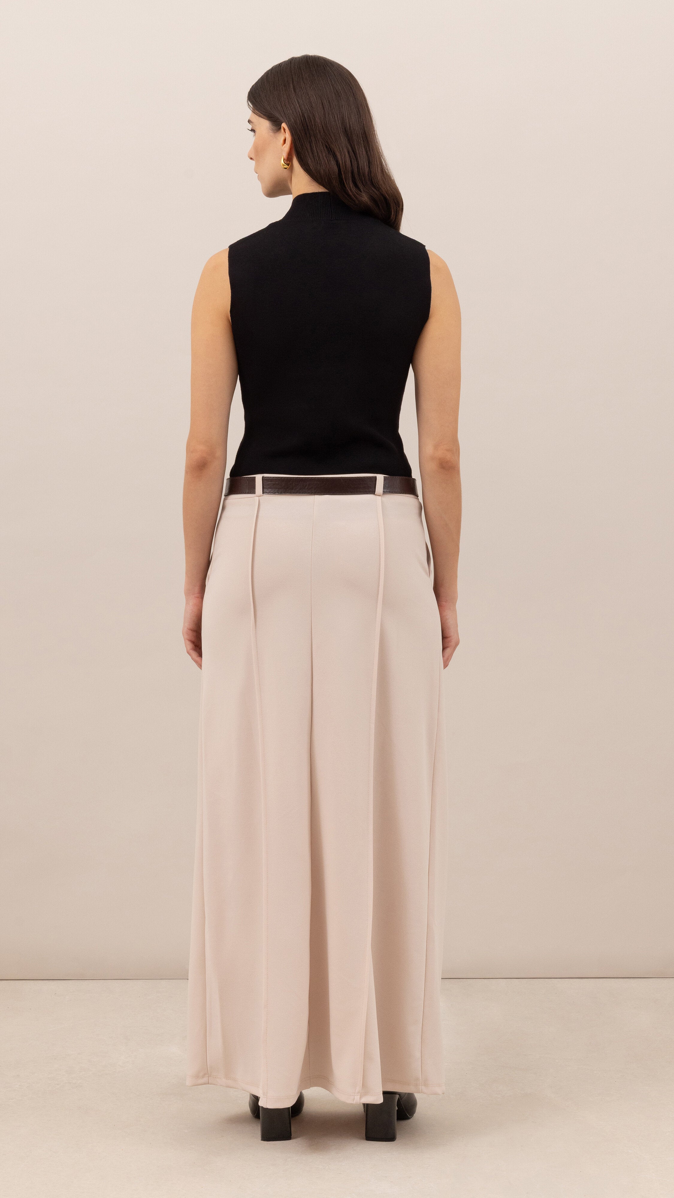 Maren skirt with belt - Stone