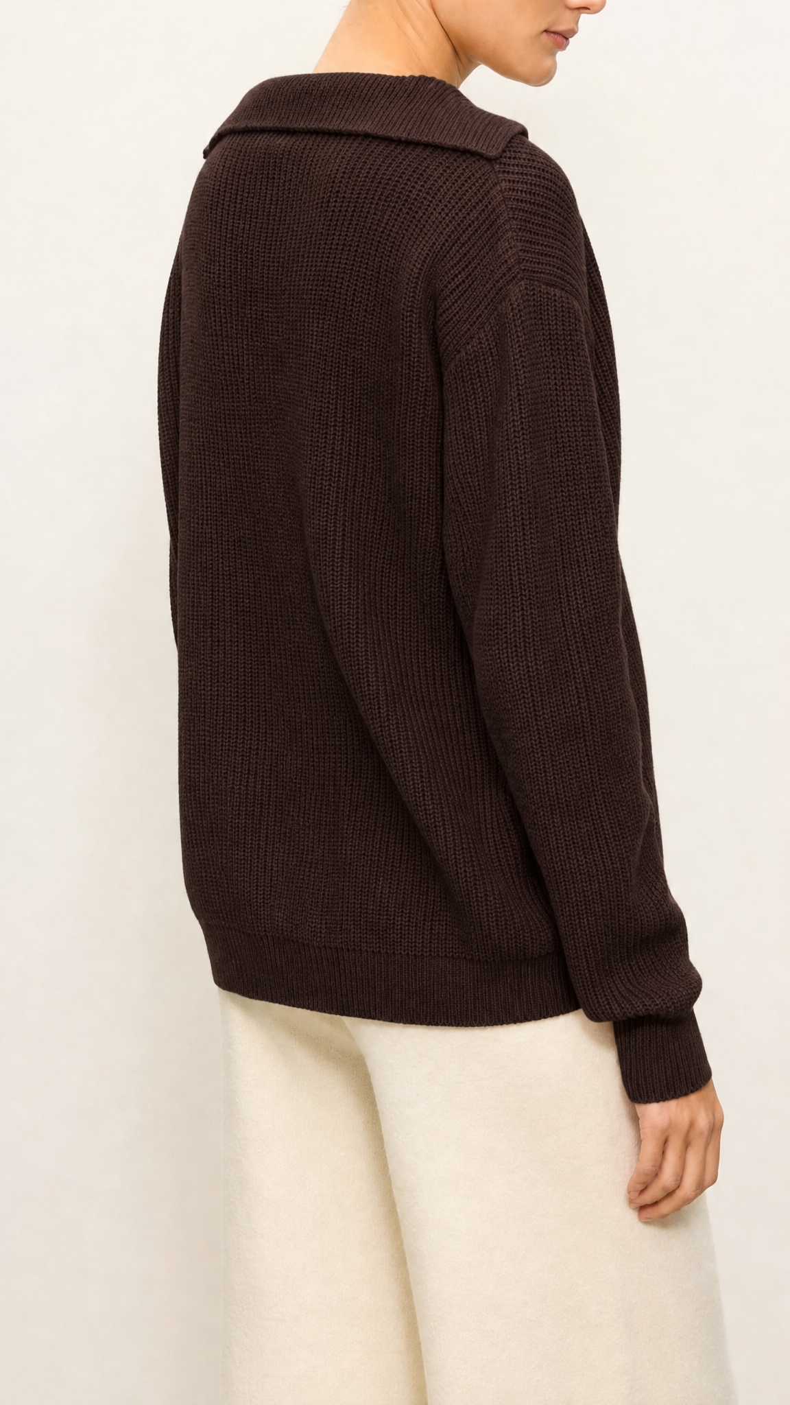 Quinn Cashmere Blend Sweater  - Chocolate
