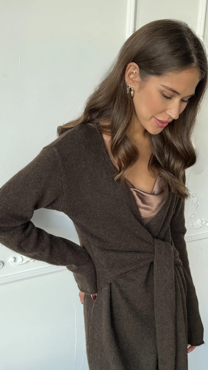 KEIRA DRESS - DARK ESPRESSO