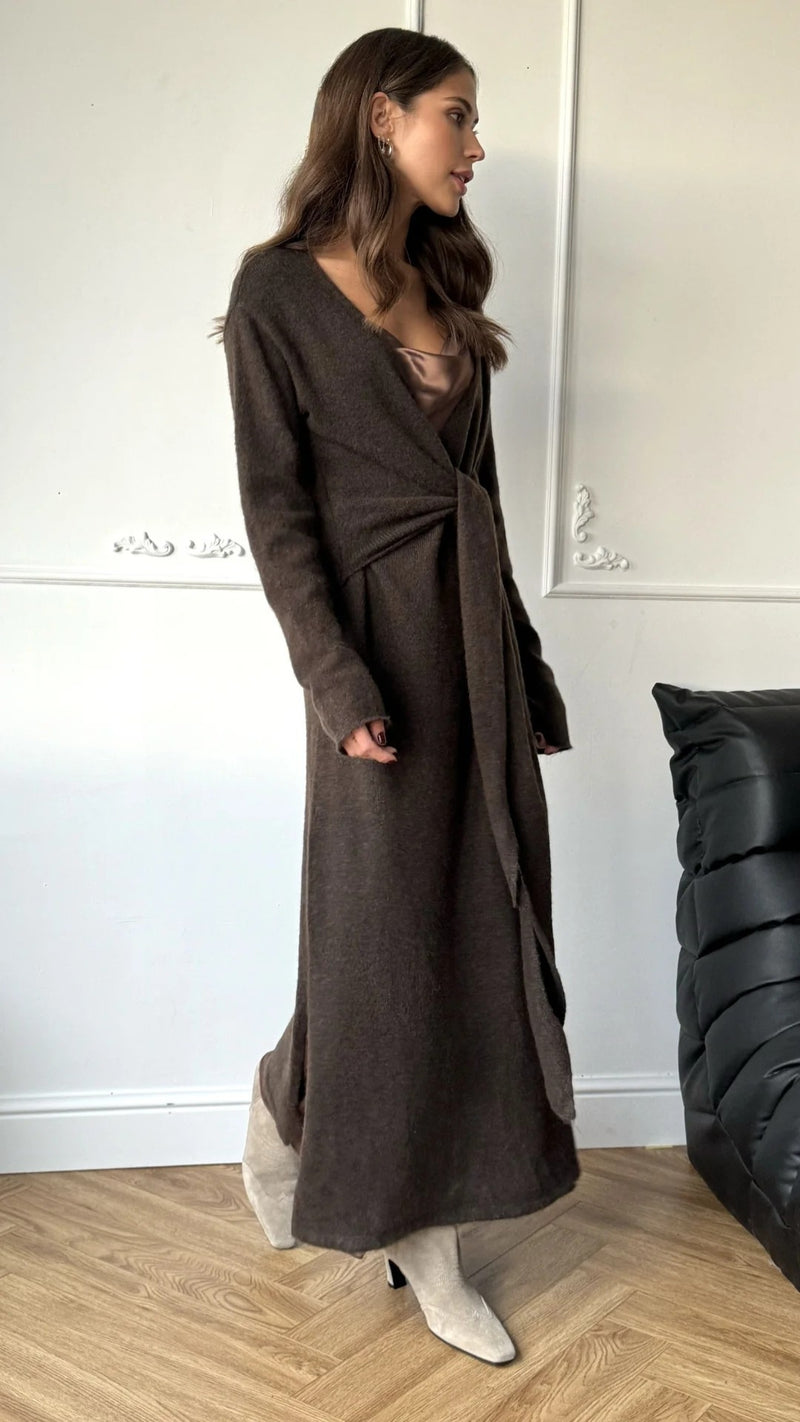 KEIRA DRESS - DARK ESPRESSO
