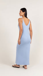 SOFIA KNIT DRESS - SKY BLUE