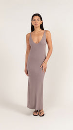 SOFIA KNIT DRESS - MINK