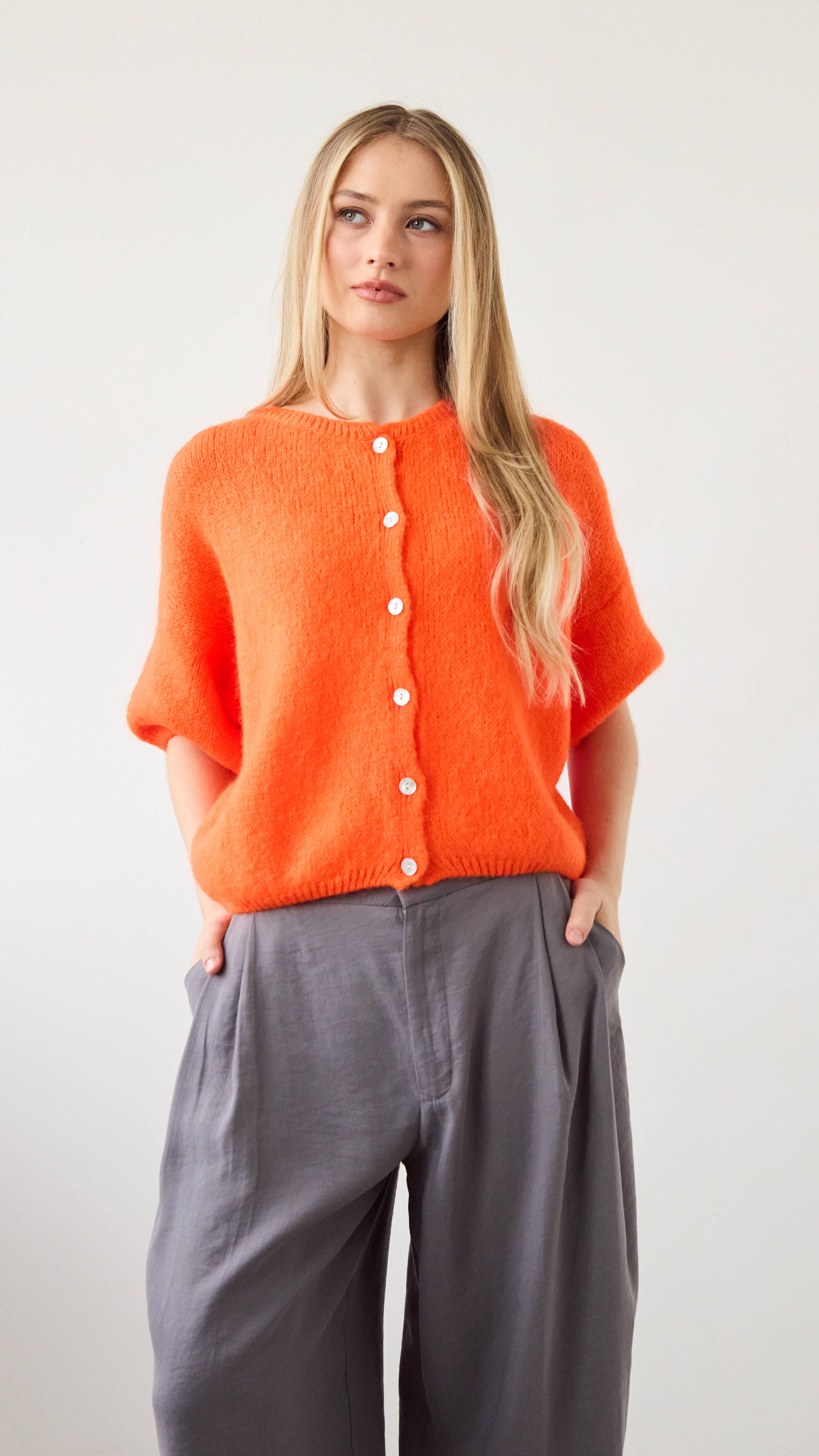 Emme Cardigan - Tangerine