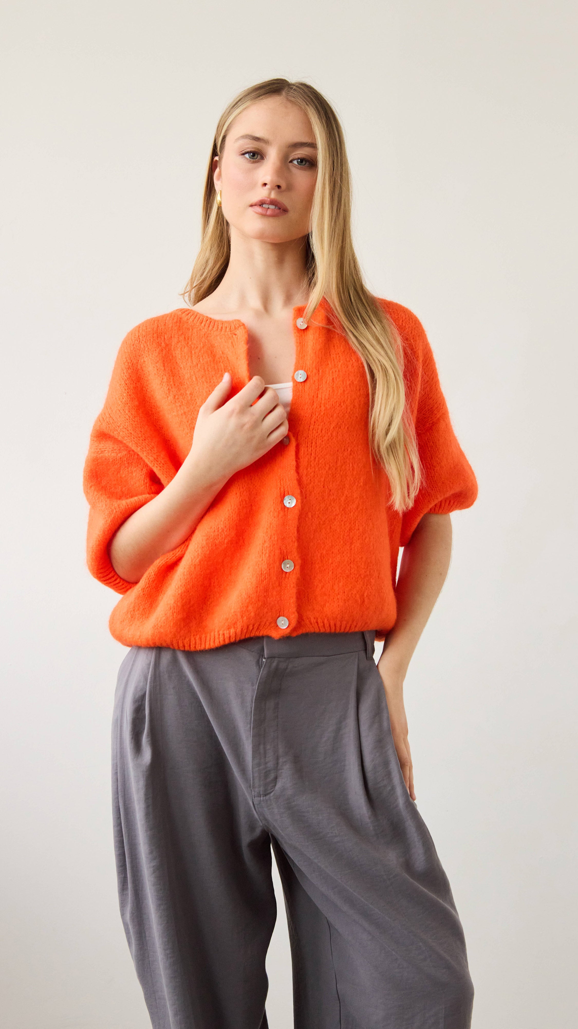 Emme Cardigan - Tangerine