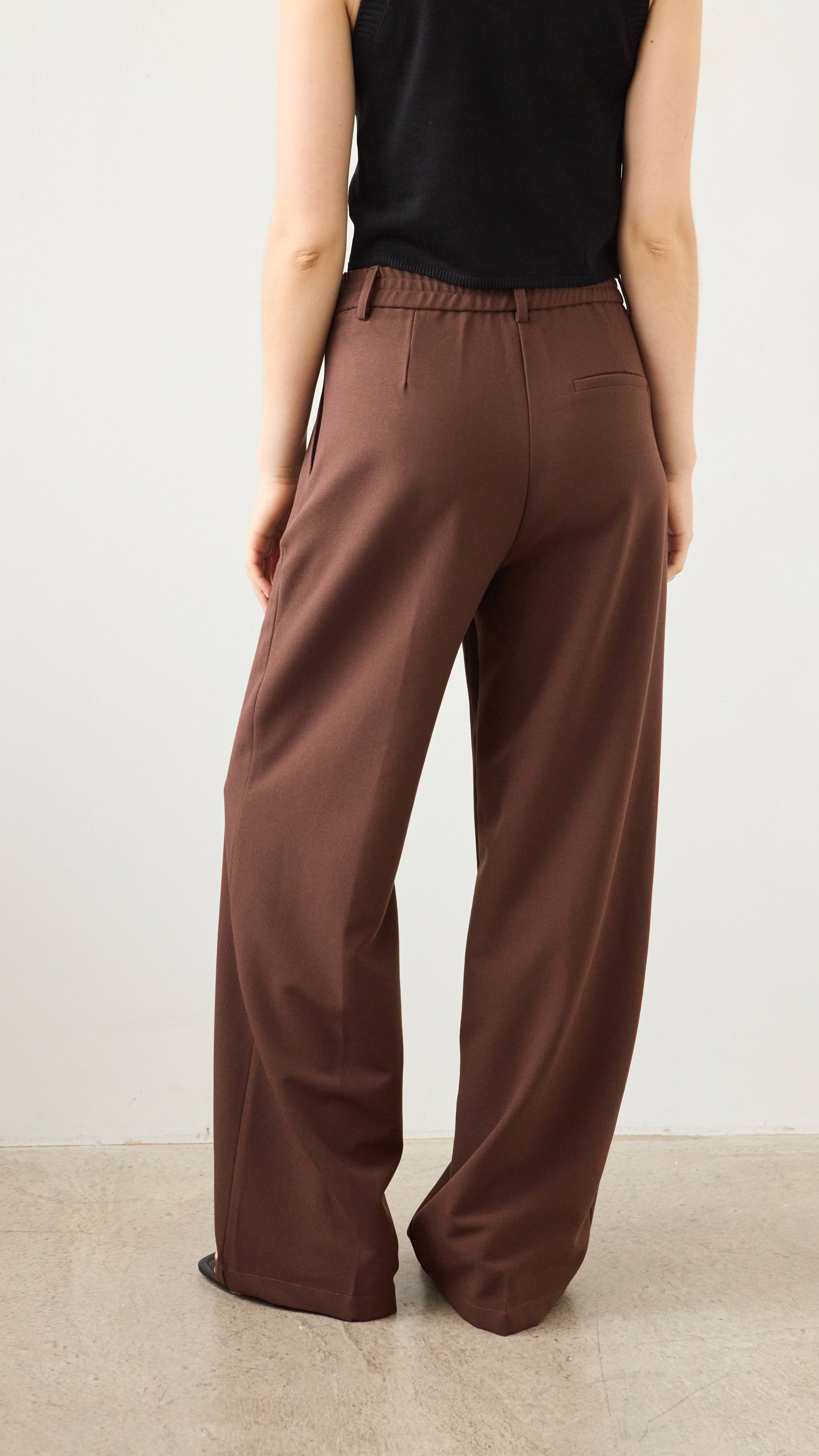 Nelly Crepe Trousers - Tobacco