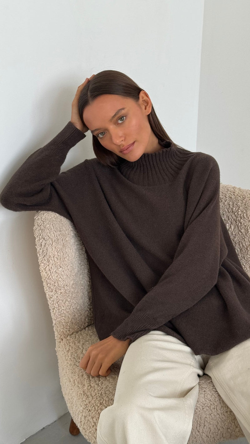 Alma Sweater - Dark Espresso
