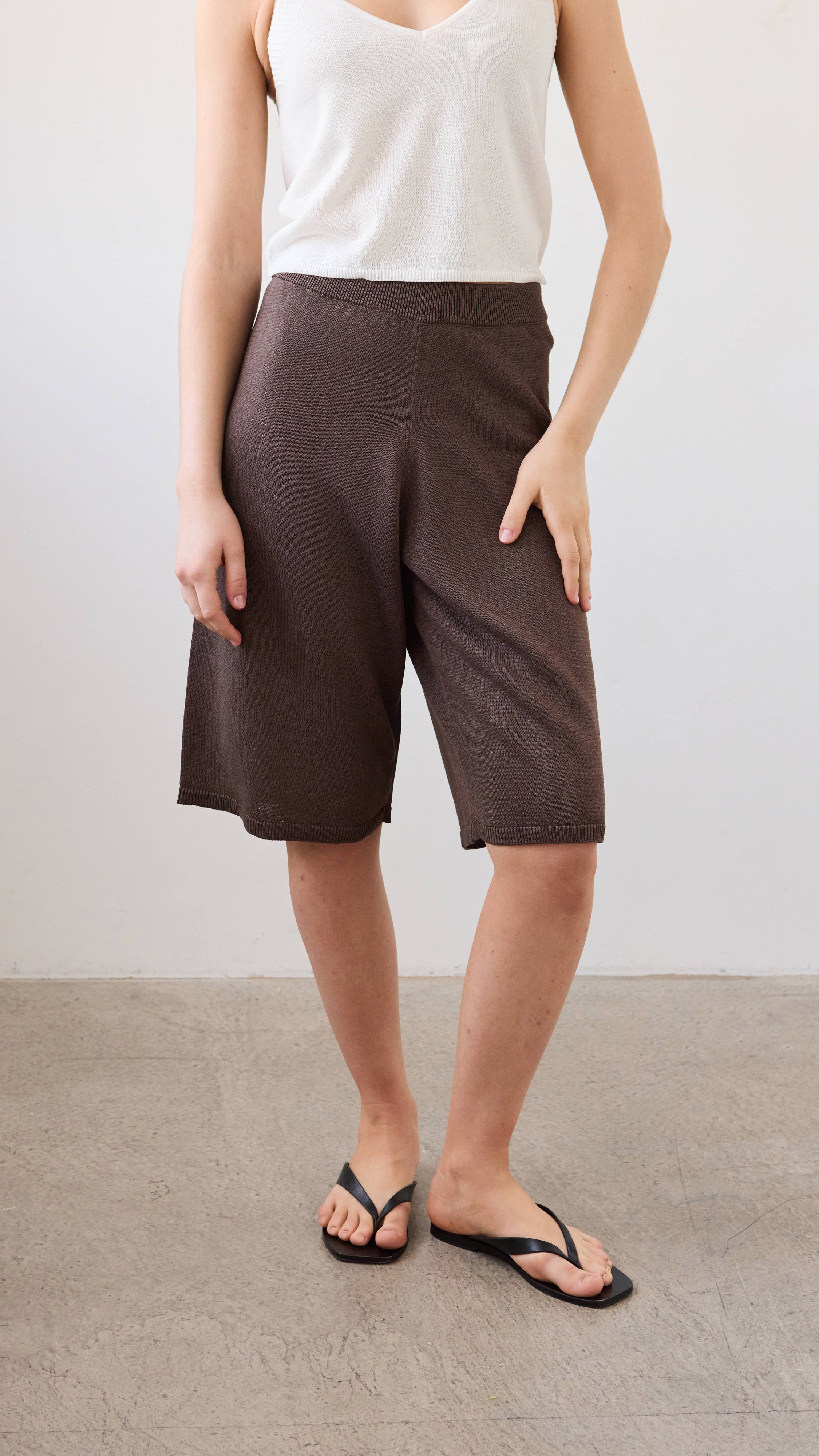 Faye Knit Bermuda - Mink