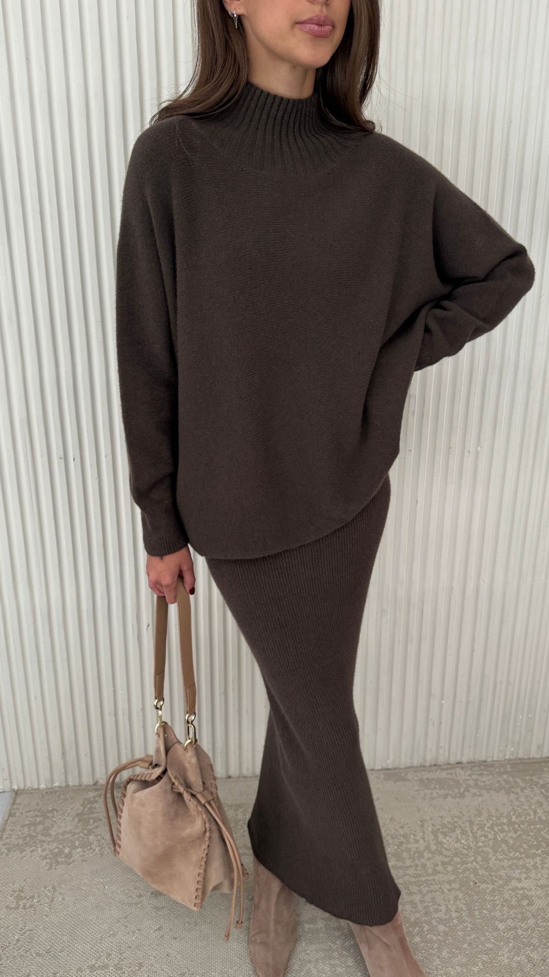 Alma Pencil Skirt - Dark Espresso