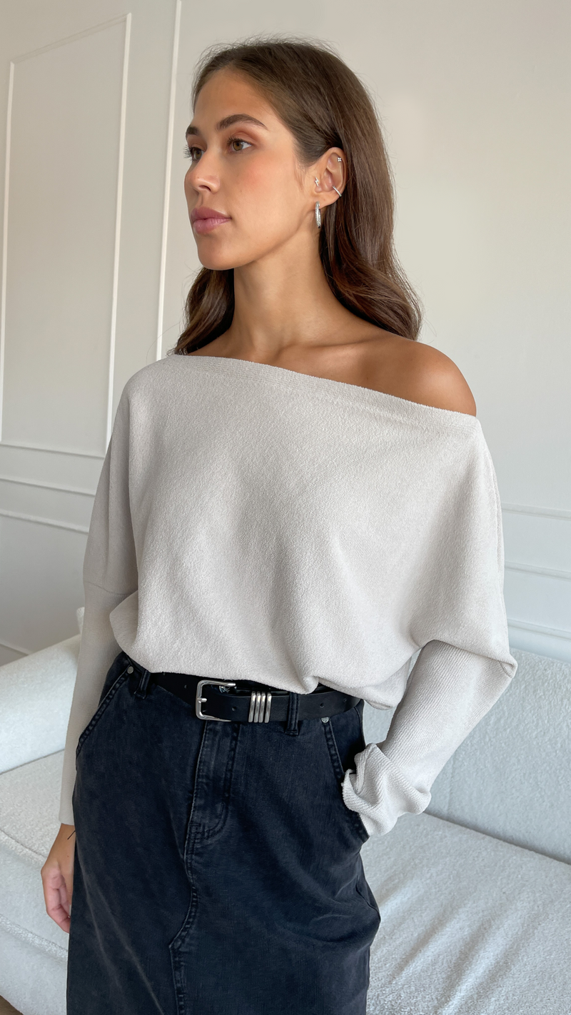 ALEXA ASYMMETRIC JUMPER - MOONBEAM