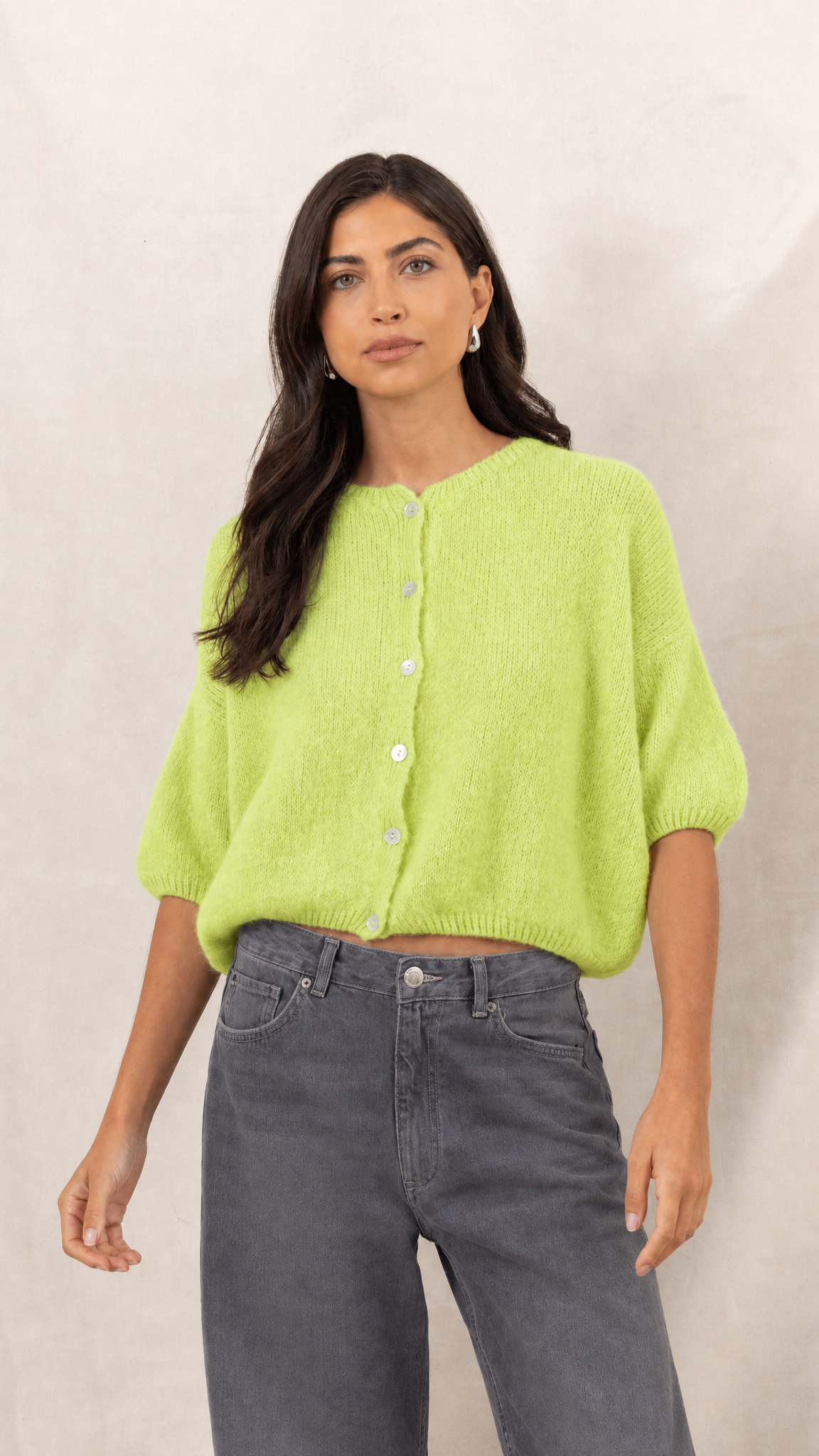 Emme Cardigan - Chartreuse