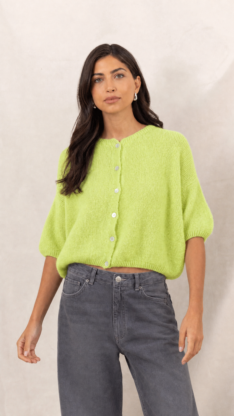 Emme Cardigan - Chartreuse