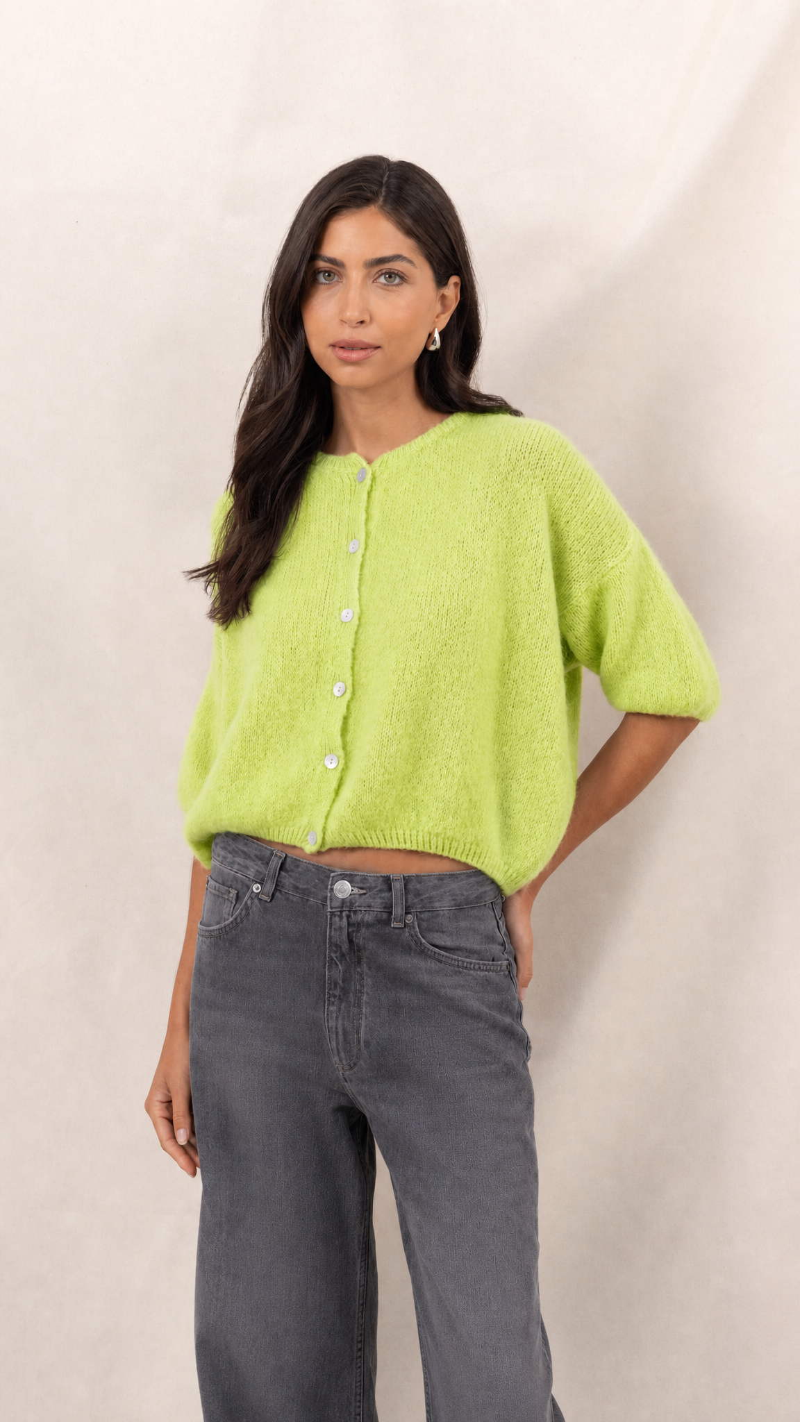 Emme Cardigan - Chartreuse