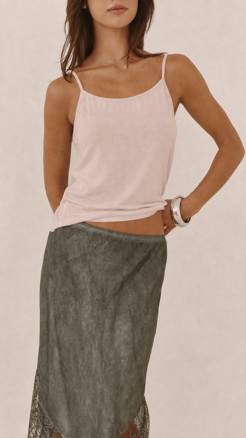Isla Jersey Vest Top - Nude