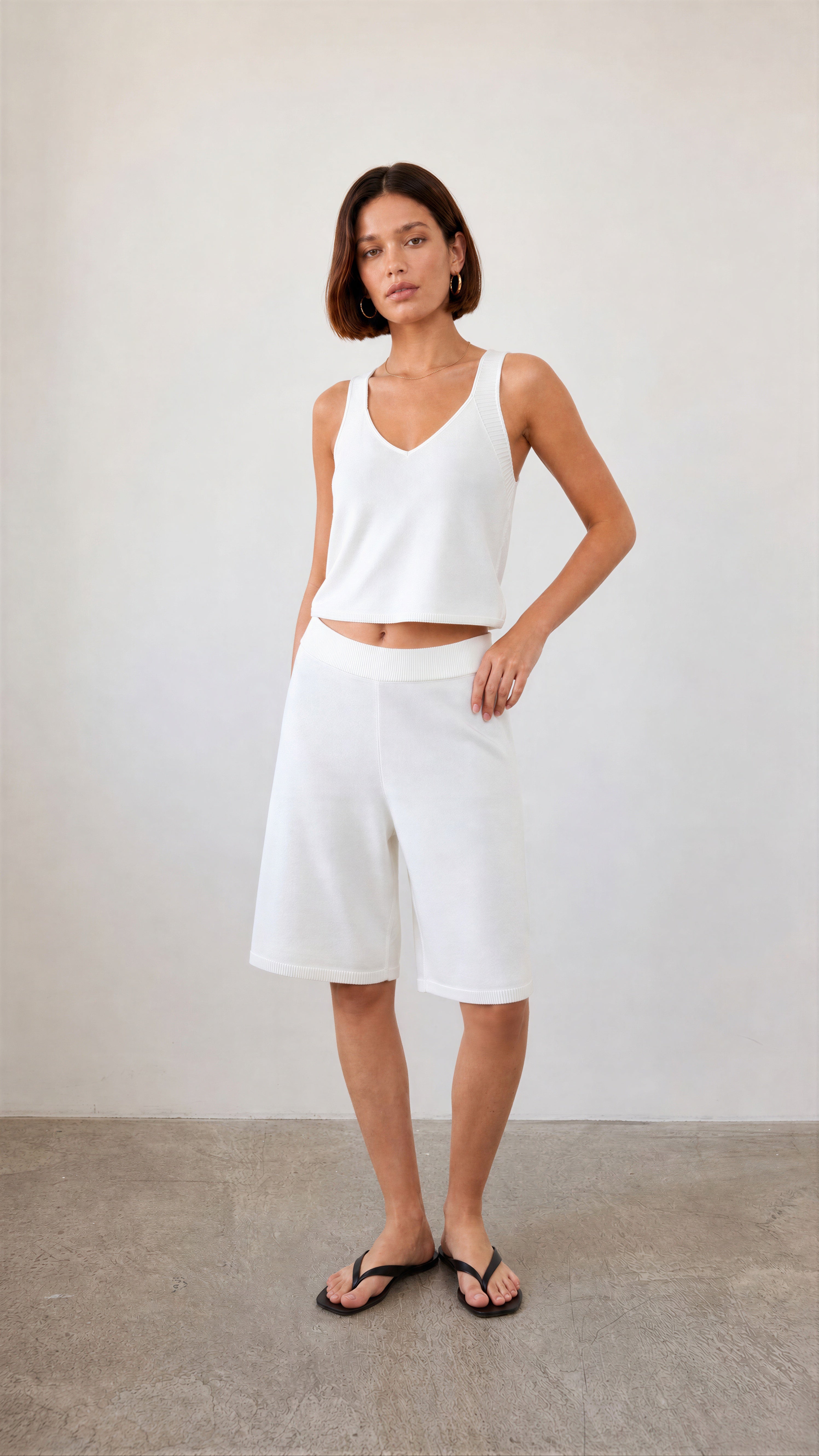 Ava Vest Top  - White