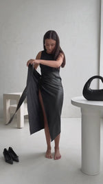 LIVIA WRAP SKIRT - BLACK