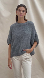 SLEEVELESS ROSALIA SWEATER - DARK GREY