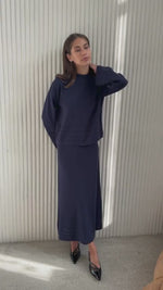 BLAIR KNITTED TOP - NAVY