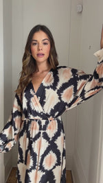 AVA DRESS - DARK INK PRINT
