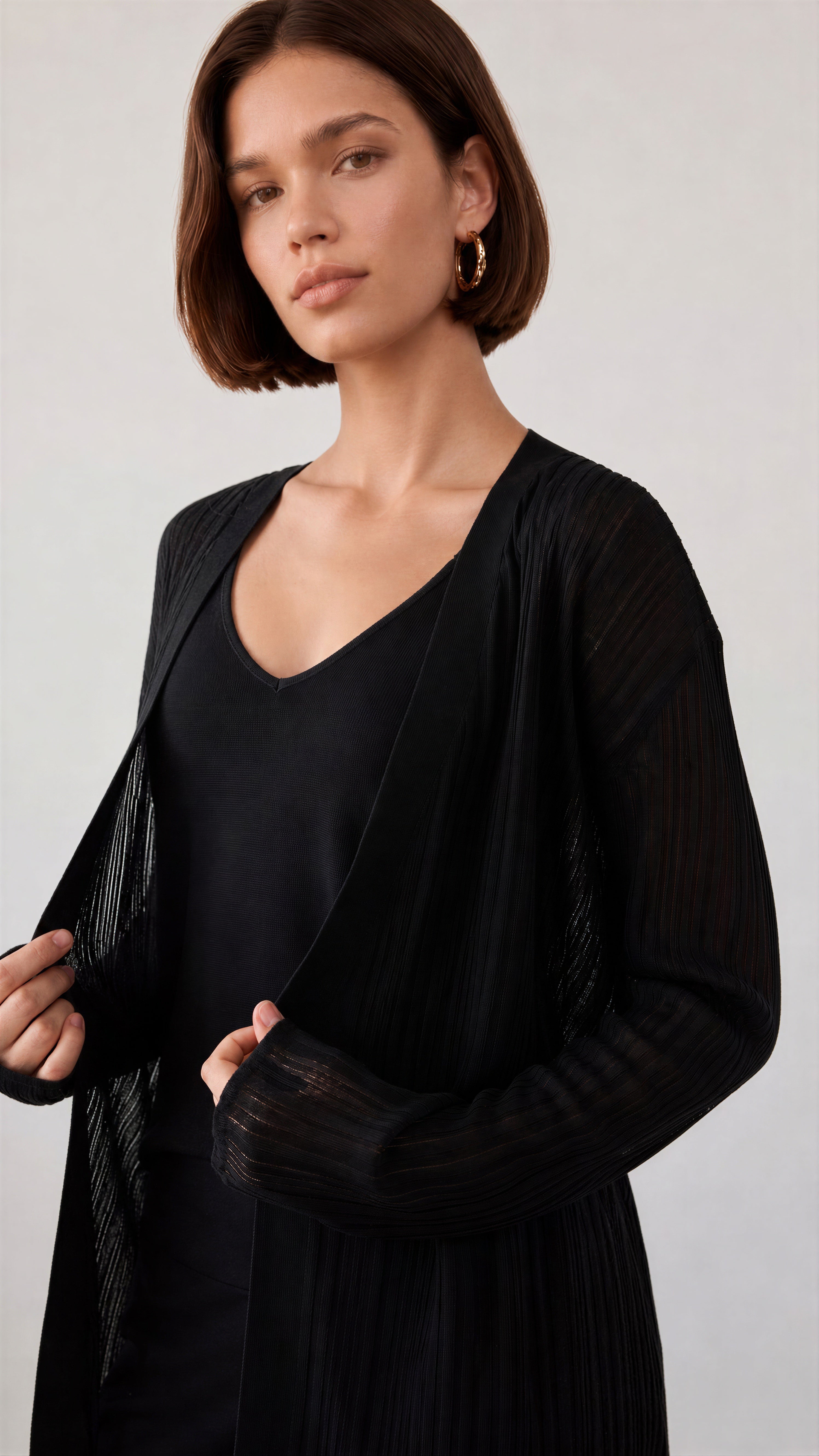 Ava Vest Top - Black