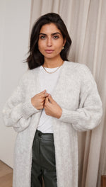 ROSALIA LONG CARDIGAN - SOFT GREY