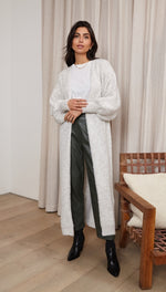 ROSALIA LONG CARDIGAN - SOFT GREY