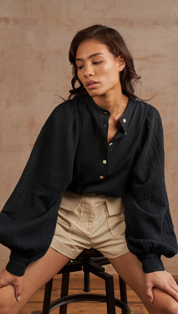 MIRANDA SHIRT - BLACK