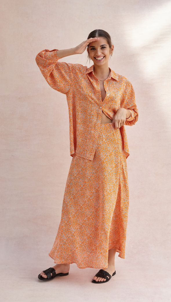 AYLA SHIRT - AUBURN PRINT