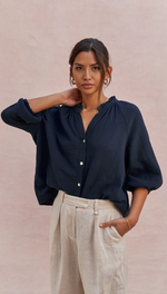 MADDIE SHIRT - NAVY