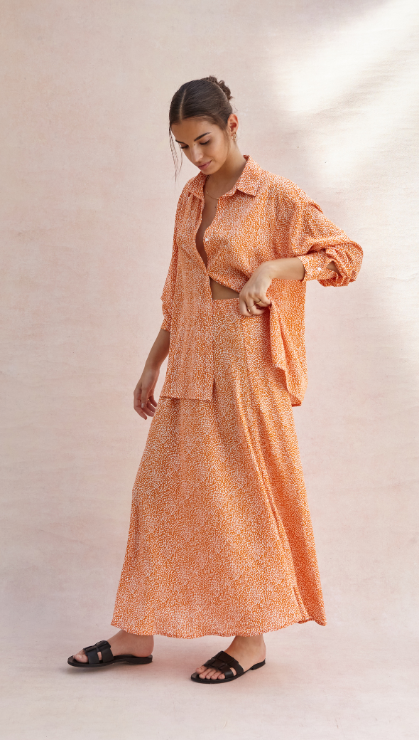 AYLA SHIRT - AUBURN PRINT