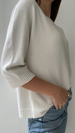 SELINA SOFT KNIT TEE - IVORY