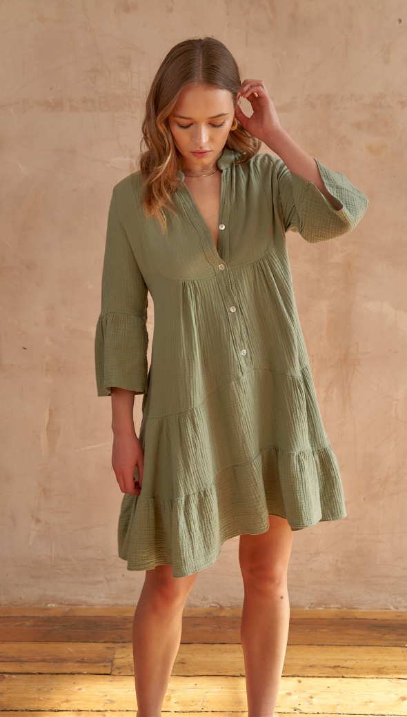 Celestine Dress - Khaki