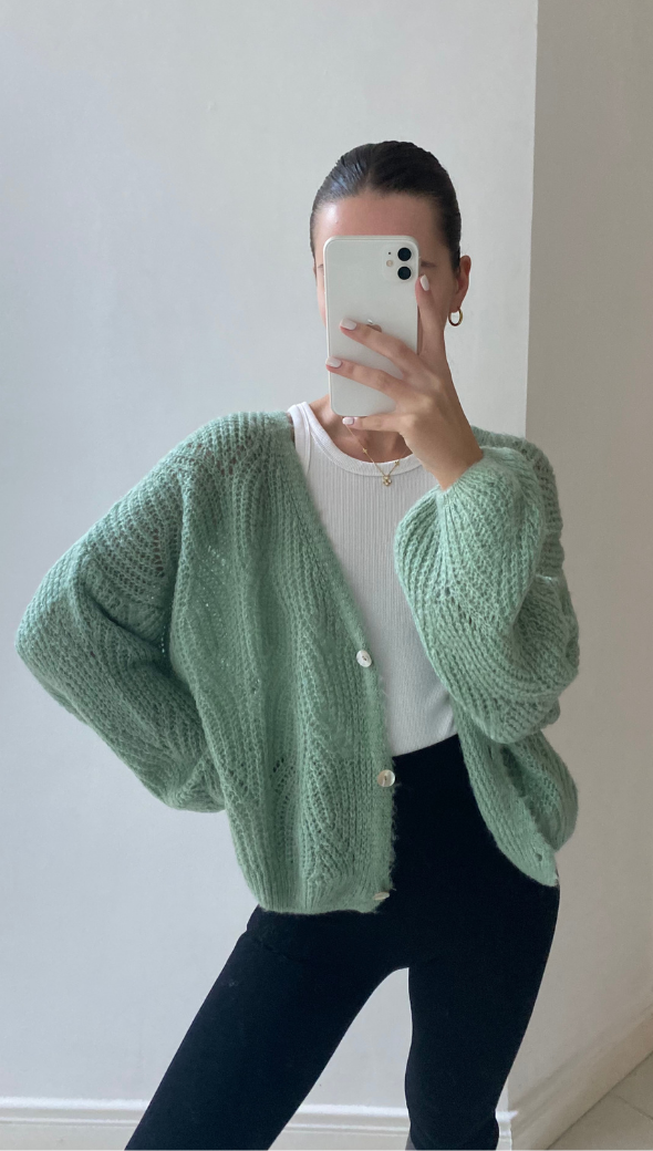 MILEY CARDIGAN - SOFT GREEN