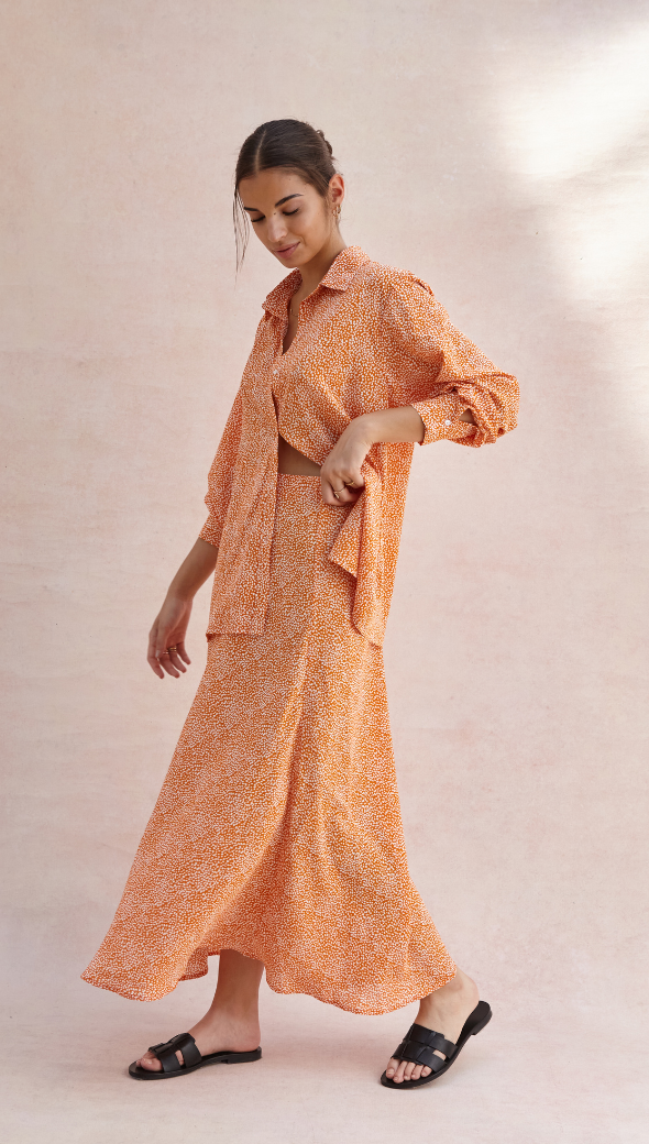 AYLA SHIRT - AUBURN PRINT
