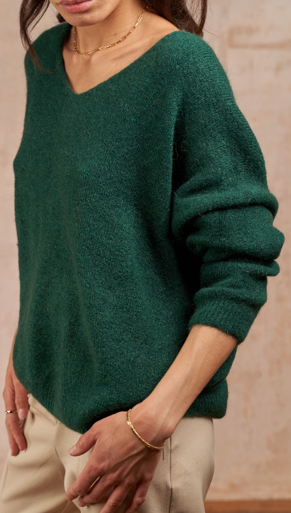 HAILEY SWEATER - EMERALD GREEN