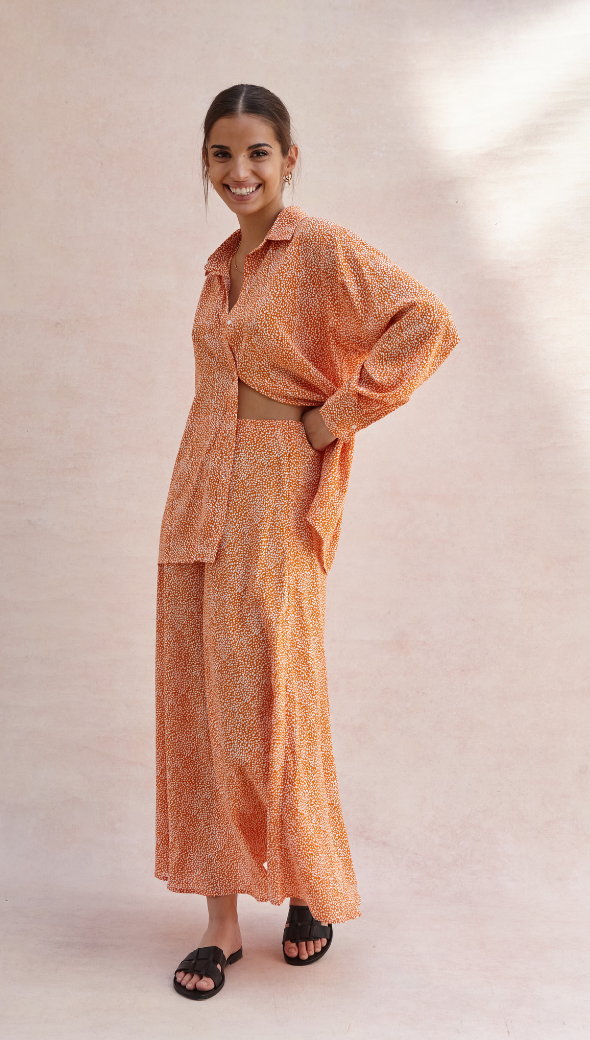 AYLA SHIRT - AUBURN PRINT