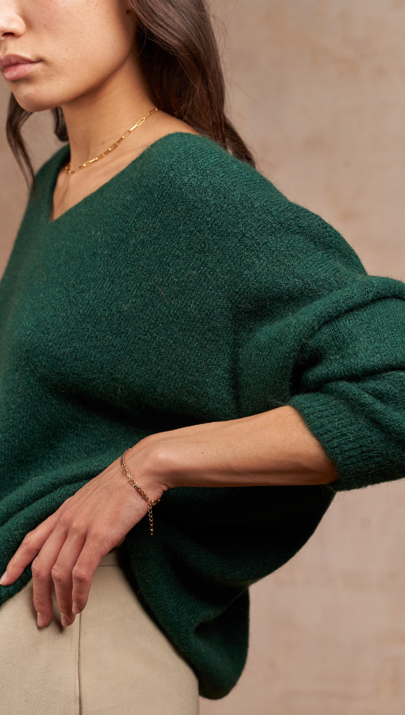 HAILEY SWEATER - EMERALD GREEN