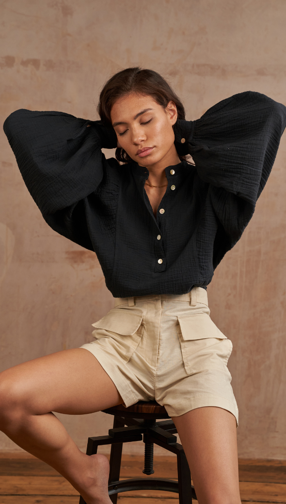 MIRANDA SHIRT - BLACK