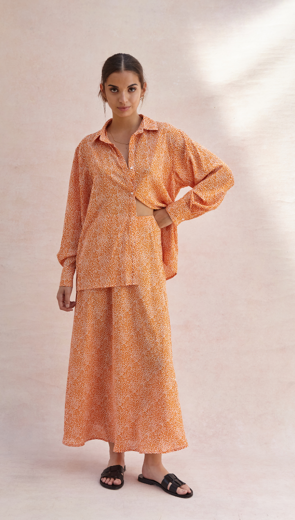 AYLA SHIRT - AUBURN PRINT