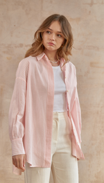 TAYLOR SHIRT - PINK STRIPE