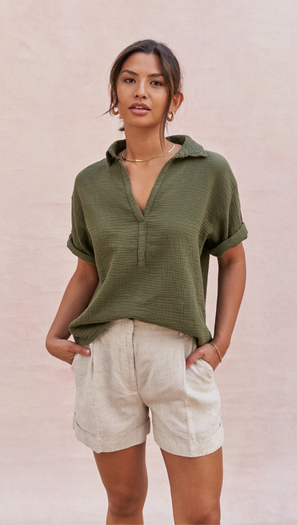 MARIANA SHIRT - DEEP KHAKI