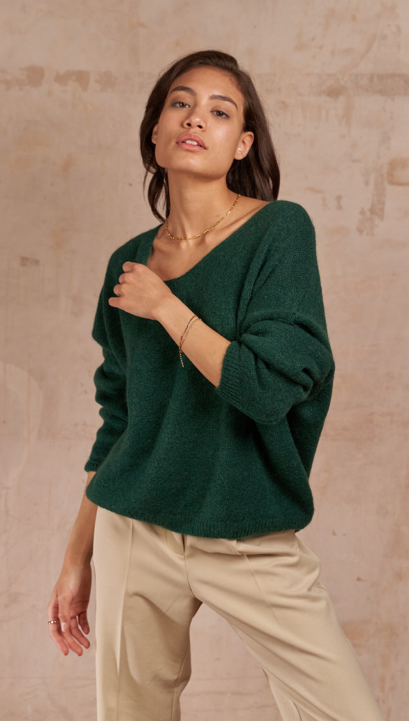 HAILEY SWEATER - EMERALD GREEN