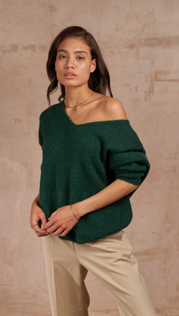 HAILEY SWEATER - EMERALD GREEN