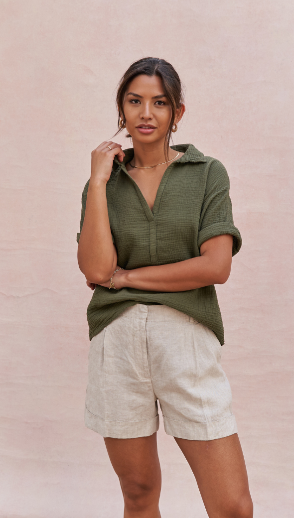 MARIANA SHIRT - DEEP KHAKI