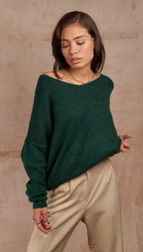 HAILEY SWEATER - EMERALD GREEN