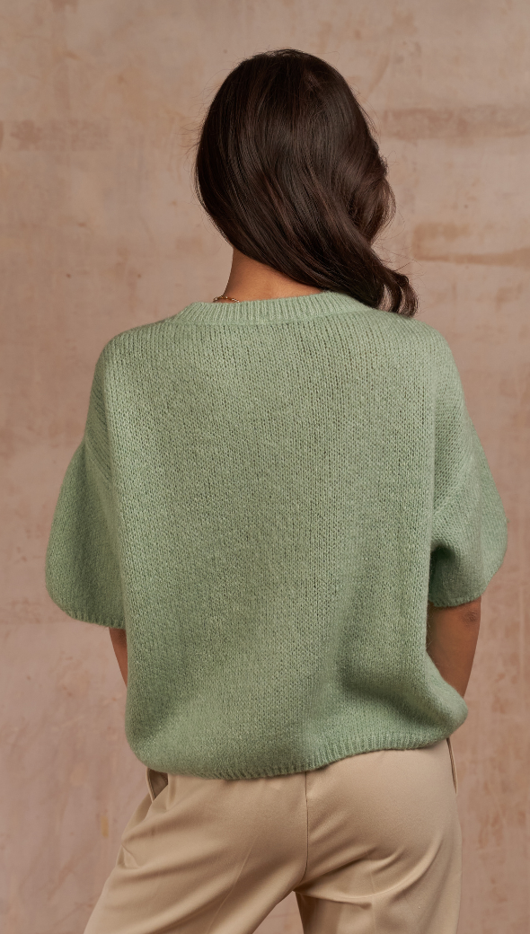 ESSIE KNIT TEE - SOFT MINT